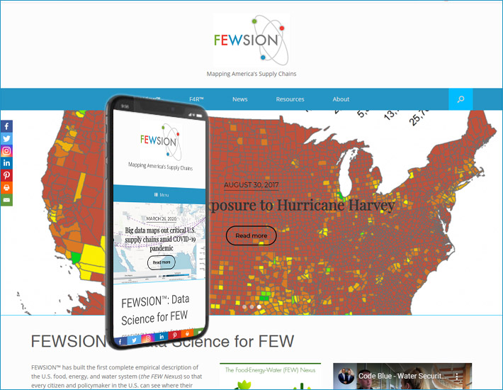 FEWSION.us' 2020 refresh - homepage screenshot