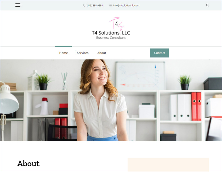 T4 Solutions LLC homepage screenshot Before