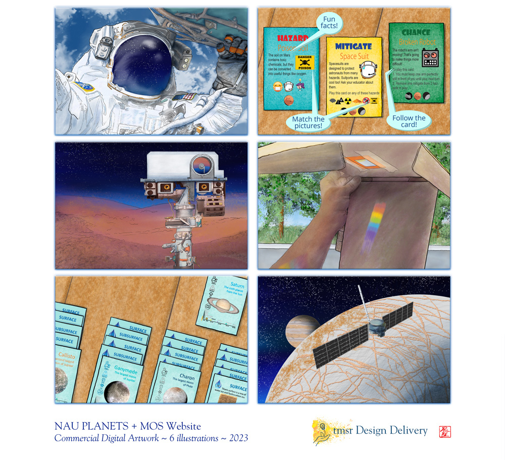 Six PLANETS STEM-based Illustrations
