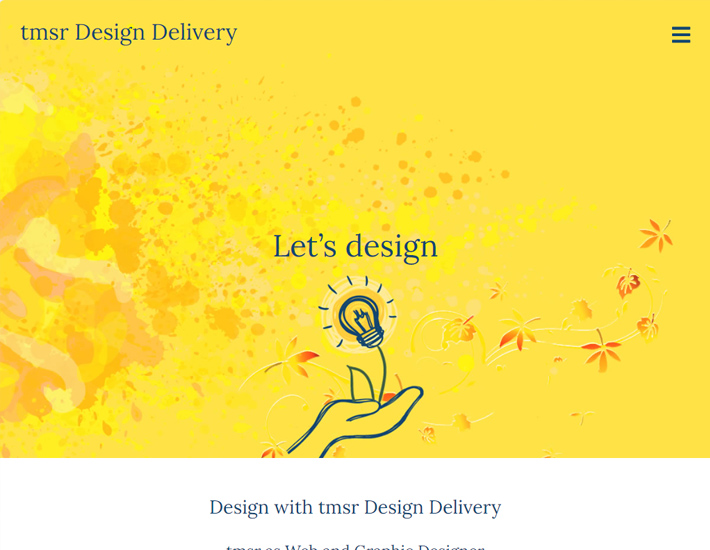 tmsr Design Delivery homepage screenshot 2019
